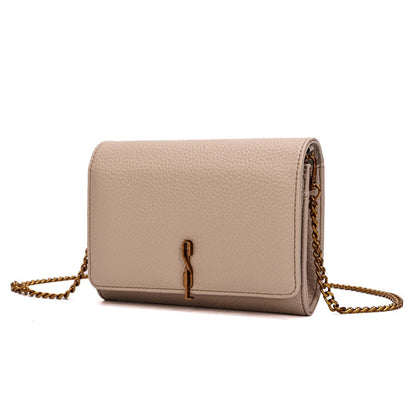 Bolsa Bege Santa Lolla Alça Corrente Transversal 