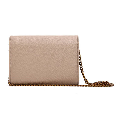 Bolsa Bege Santa Lolla Alça Corrente Transversal 