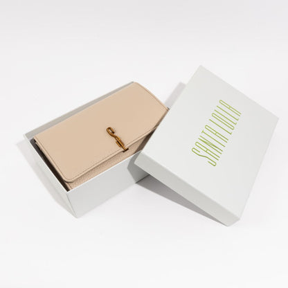 Bolsa Bege Santa Lolla Alça Corrente Transversal 