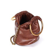Bolsa Bucket Marrom Santa Lolla Alça Dupla 