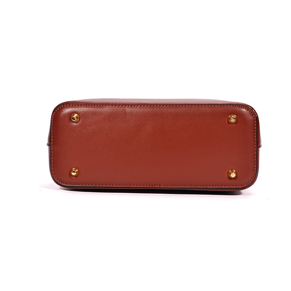 Bolsa Bucket Santa Lolla Marrom Alça Dupla