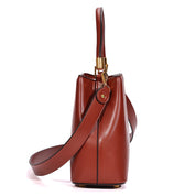 Bolsa Bucket Santa Lolla Marrom Alça Dupla