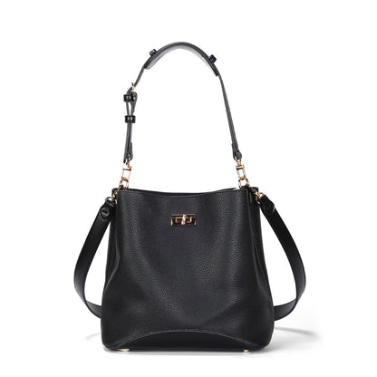 Bolsa Bucket Santa Lolla Preta Alça Dupla