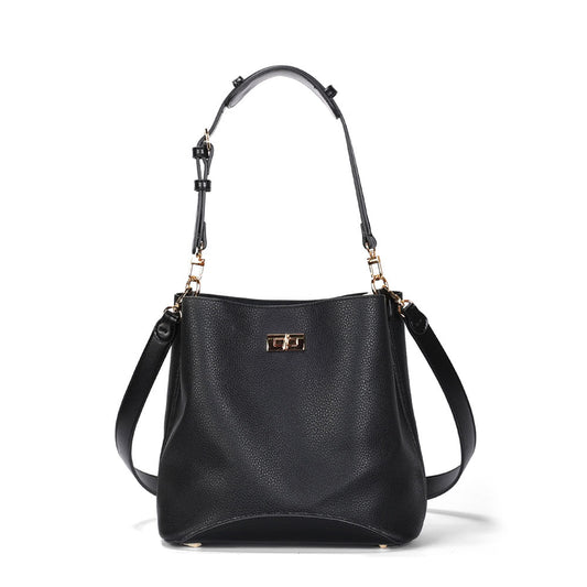 Bolsa Bucket Santa Lolla Preta Alça Dupla