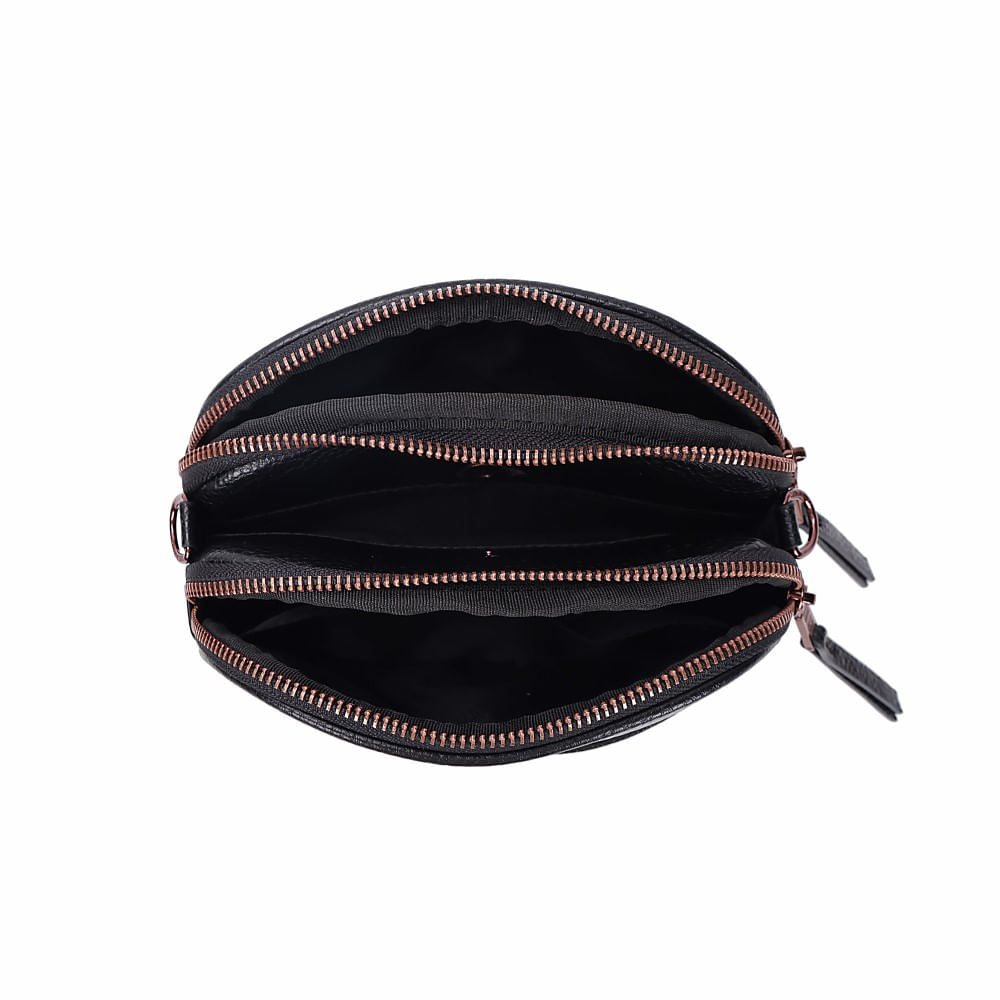 Bolsa Camera Bag Santa Lolla Preta Alça Correntes