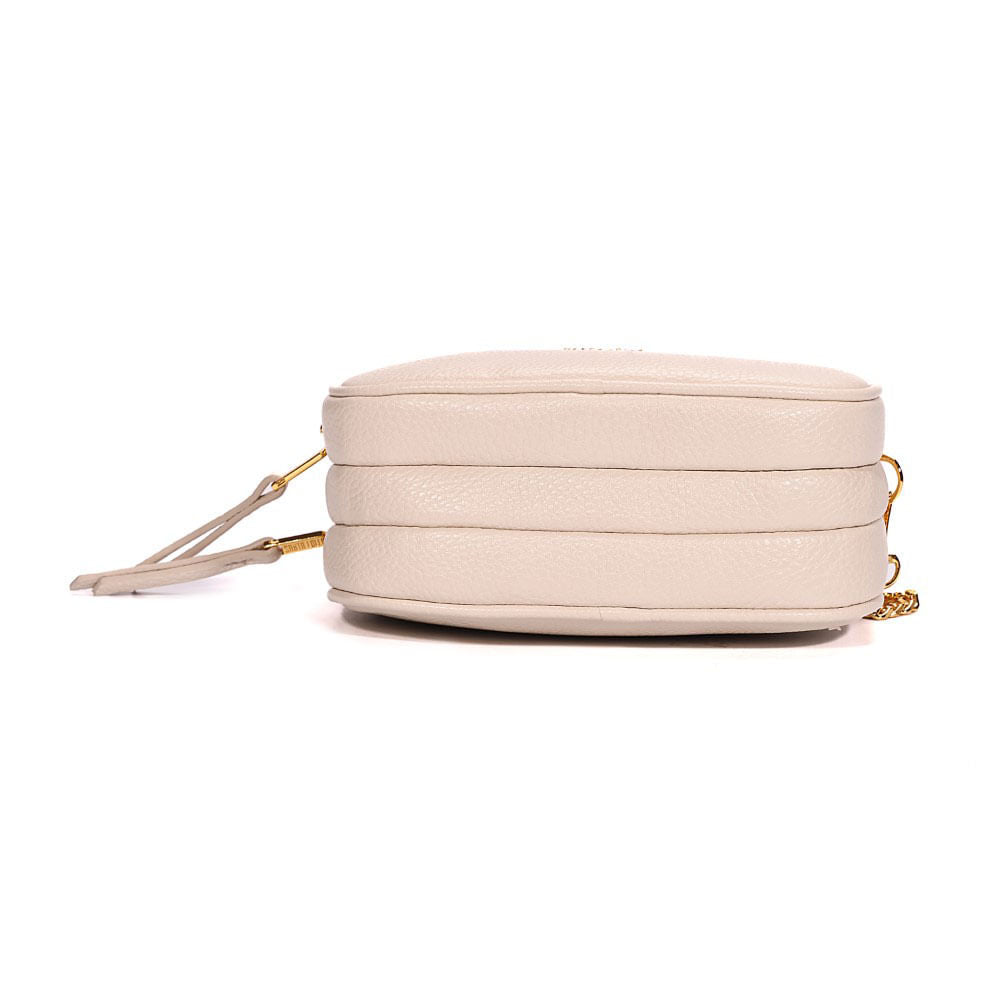 Bolsa Camera Santa Lolla Off White Alça Corrente 