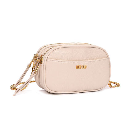 Bolsa Camera Santa Lolla Off White Alça Corrente 