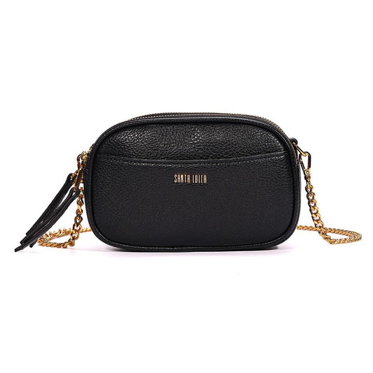 Bolsa Camera Santa Lolla Preta Alça Corrente