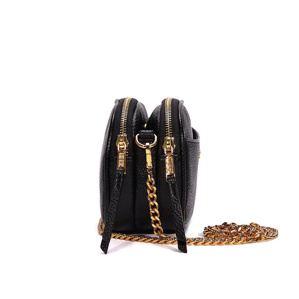 Bolsa Camera Santa Lolla Preta Alça Corrente