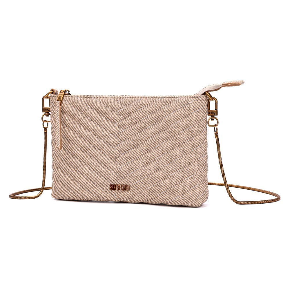 Bolsa Canvas Bege Santa Lolla Alça Corrente 