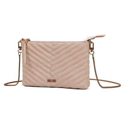 Bolsa Canvas Bege Santa Lolla Alça Corrente 