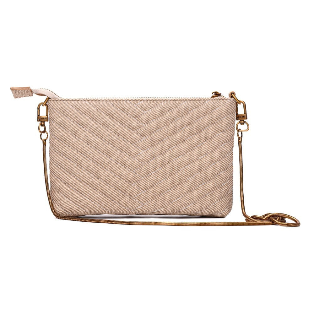 Bolsa Canvas Bege Santa Lolla Alça Corrente 
