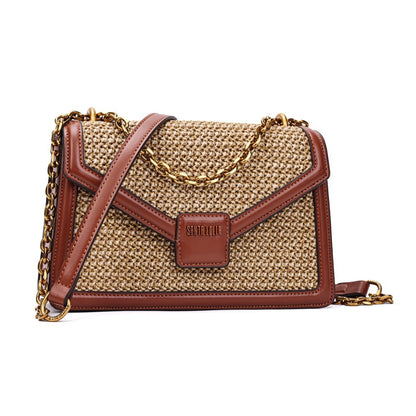 Bolsa Caramelo Tramado Santa Lolla Alça Transversal 