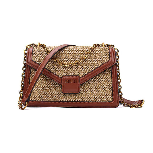 Bolsa Caramelo Tramado Santa Lolla Alça Transversal 