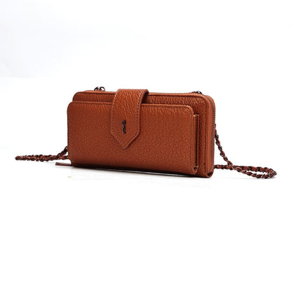 Bolsa Carteira Caramelo Santa Lolla Alça Corrente Transversal 