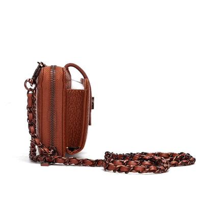 Bolsa Carteira Caramelo Santa Lolla Alça Corrente Transversal 