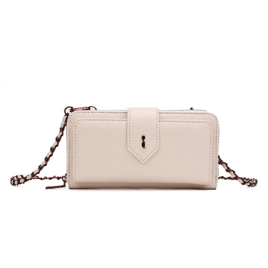 Bolsa Carteira Off White Santa Lolla Alça Corrente Transversal