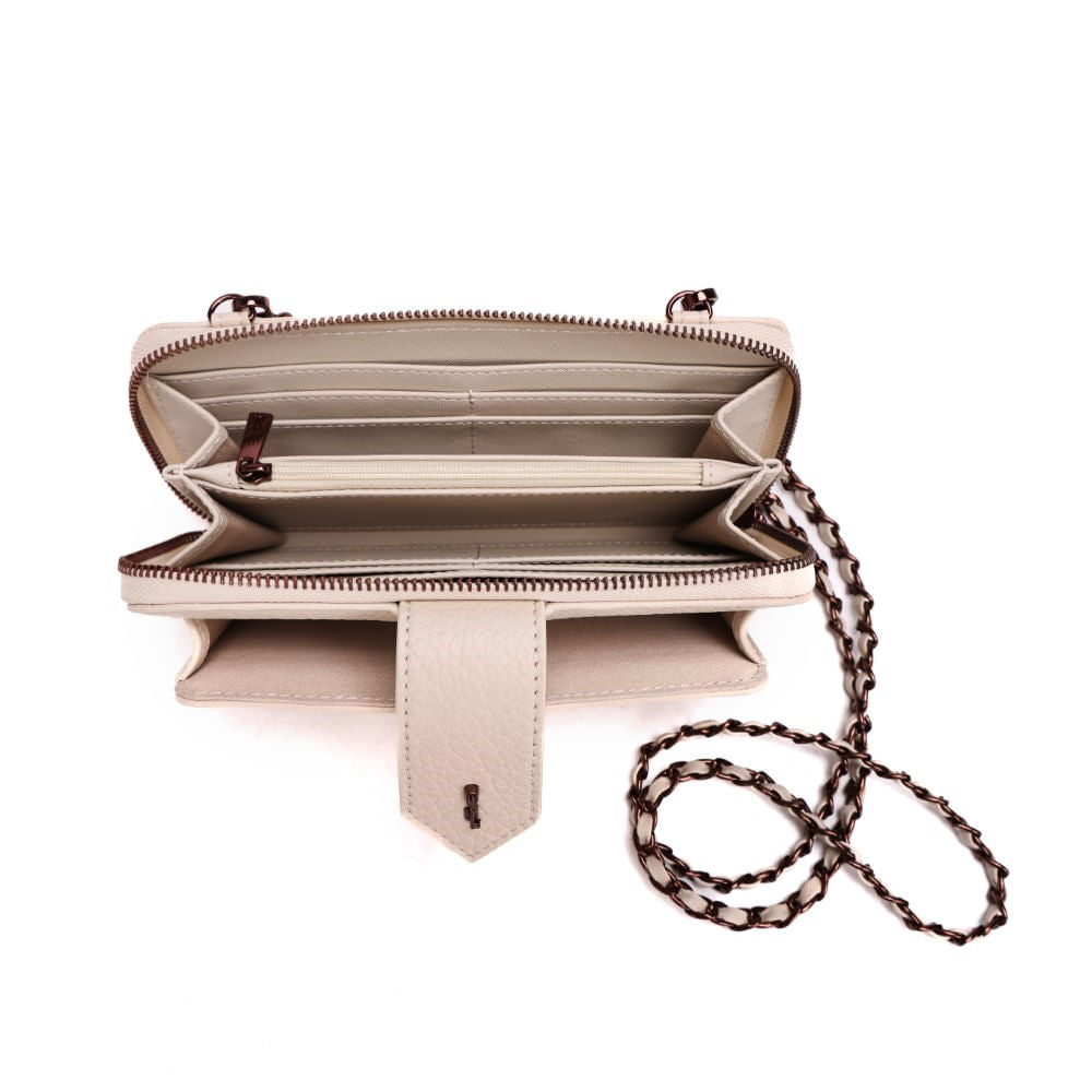 Bolsa Carteira Off White Santa Lolla Alça Corrente Transversal