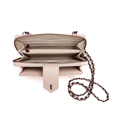 Bolsa Carteira Off White Santa Lolla Alça Corrente Transversal