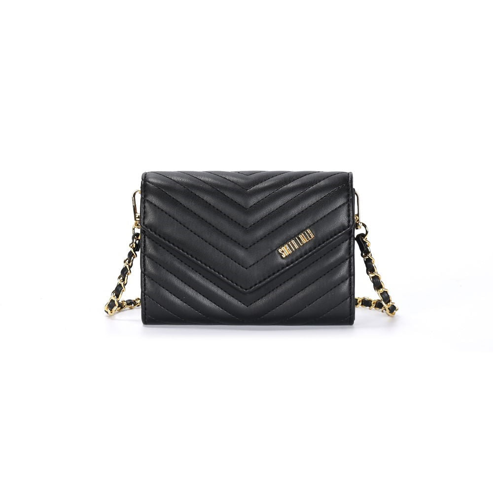 Bolsa Carteira Preta Santa Lolla Alça Transversal 