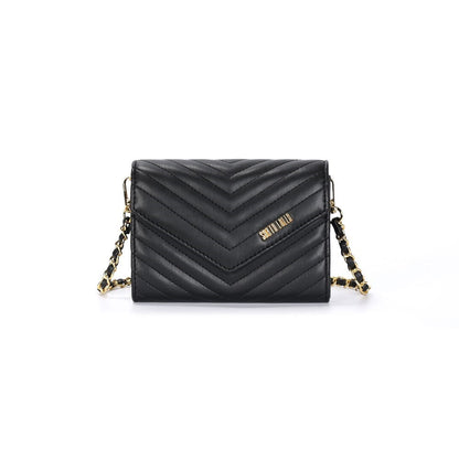 Bolsa Carteira Preta Santa Lolla Alça Transversal 