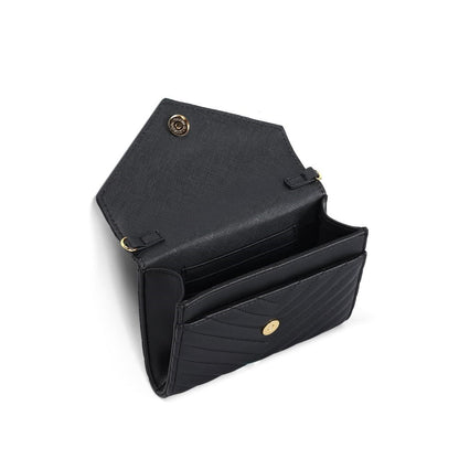 Bolsa Carteira Preta Santa Lolla Alça Transversal 