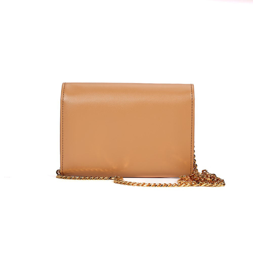 Bolsa Carteira Santa Lolla Bege Alça Correntes