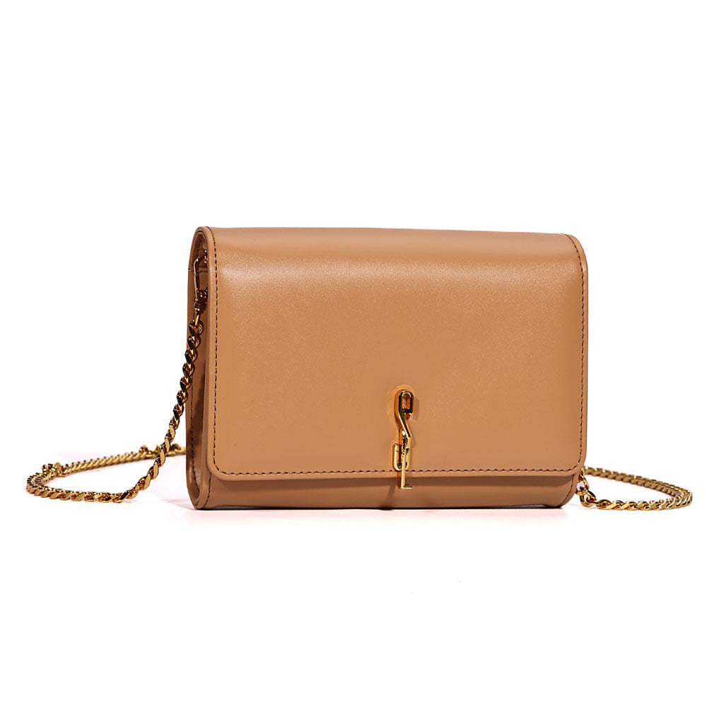 Bolsa Carteira Santa Lolla Bege Alça Correntes