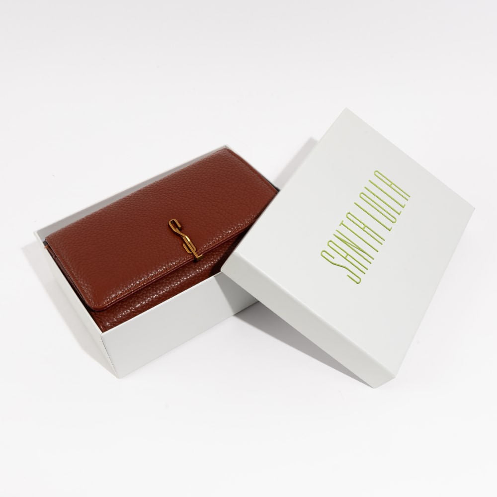 Bolsa Carteira Santa Lolla Caramelo Alça Corrente
