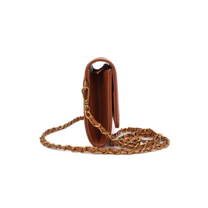 Bolsa Carteira Santa Lolla Caramelo Alça Corrente