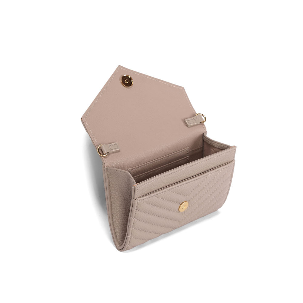 Bolsa Carteira Santa Lolla Cinza Alça Transversal