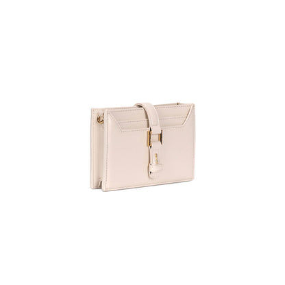 Bolsa Carteira Santa Lolla Creme Pequena Alça Transversal