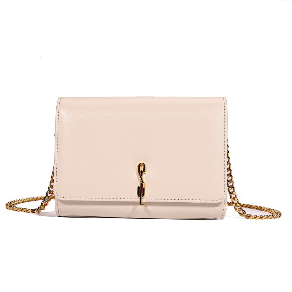 Bolsa Carteira Santa Lolla Marfim Alça Correntes