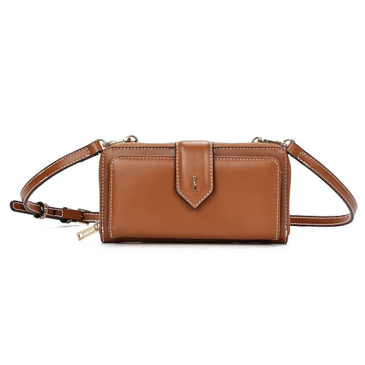 Bolsa Carteira Santa Lolla Marrom Alça Transversal
