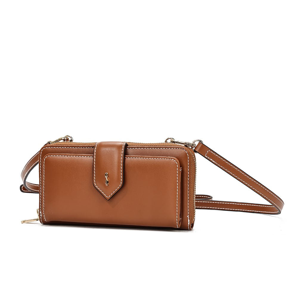 Bolsa Carteira Santa Lolla Marrom Alça Transversal