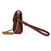 Bolsa Carteira Santa Lolla Marrom Alça Transversal Corrente 