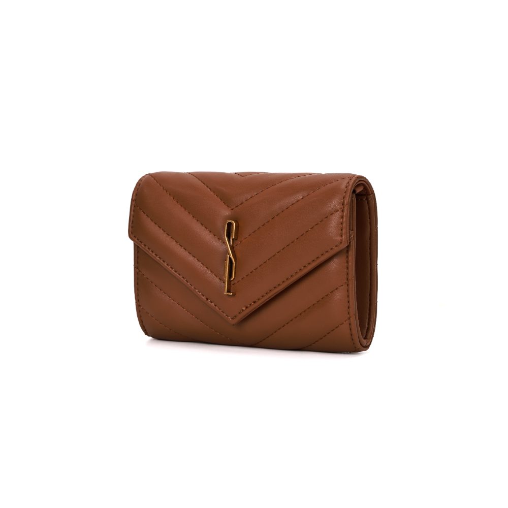 Bolsa Carteira Santa Lolla Marrom Matelassê Alça Removível