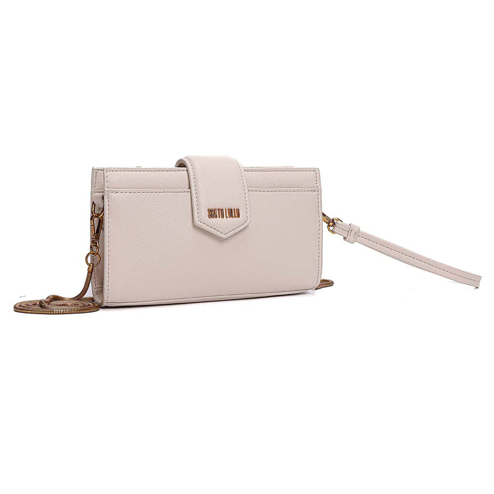 Bolsa Carteira Santa Lolla Off White Alça Corrente