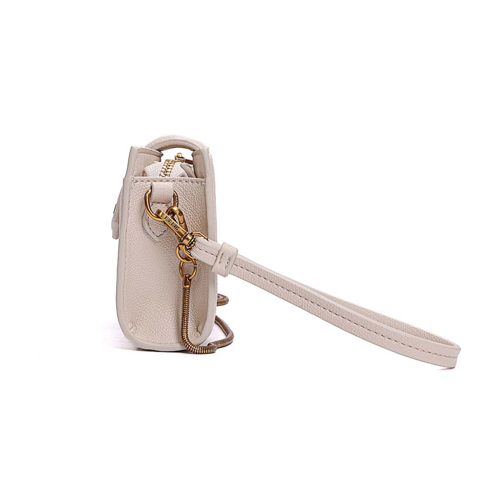 Bolsa Carteira Santa Lolla Off White Alça Corrente