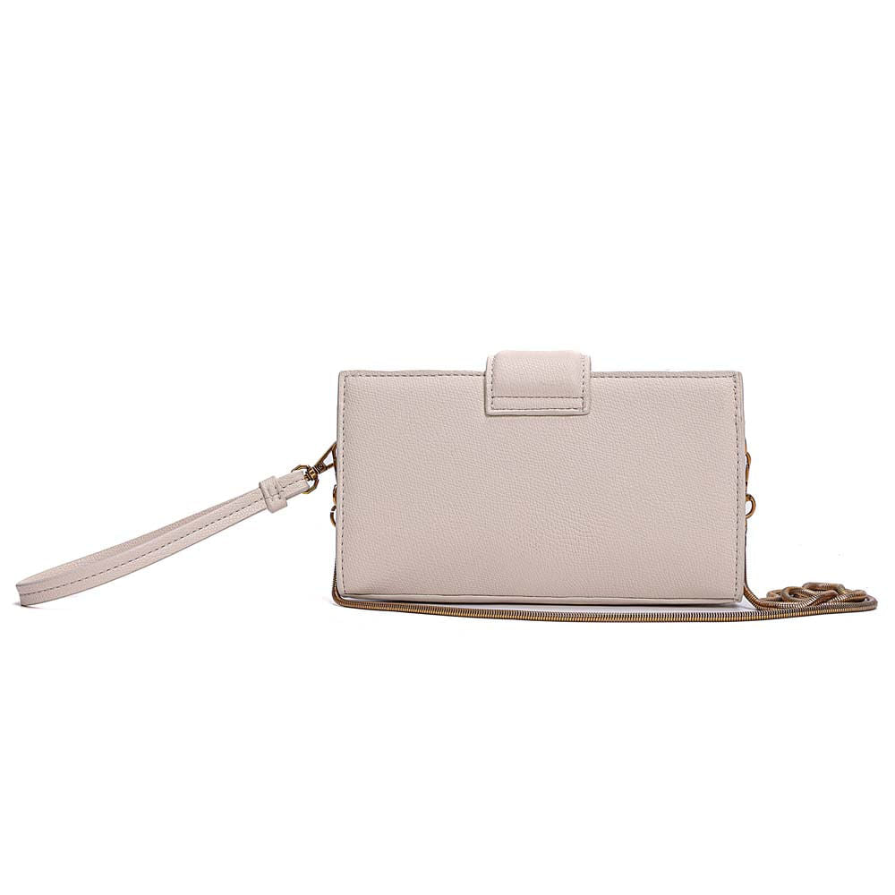 Bolsa Carteira Santa Lolla Off White Alça Corrente