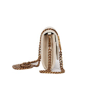 Bolsa Carteira Santa Lolla Off White Alça Corrente