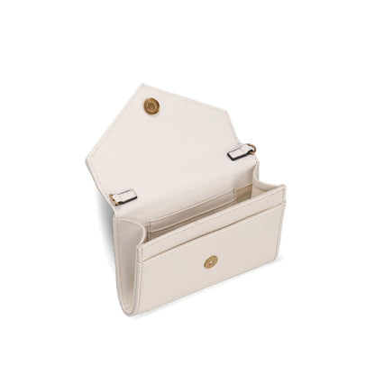 Bolsa Carteira Santa Lolla Off White Alça Corrente Transversal