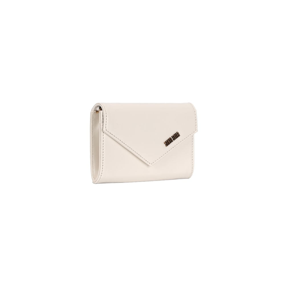 Bolsa Carteira Santa Lolla Off White Alça Corrente Transversal
