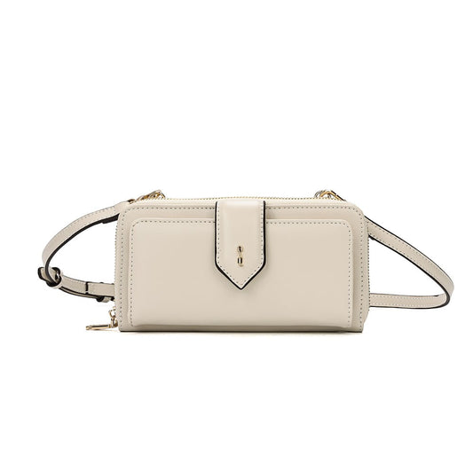 Bolsa Carteira Santa Lolla Off White Alça Transversal 