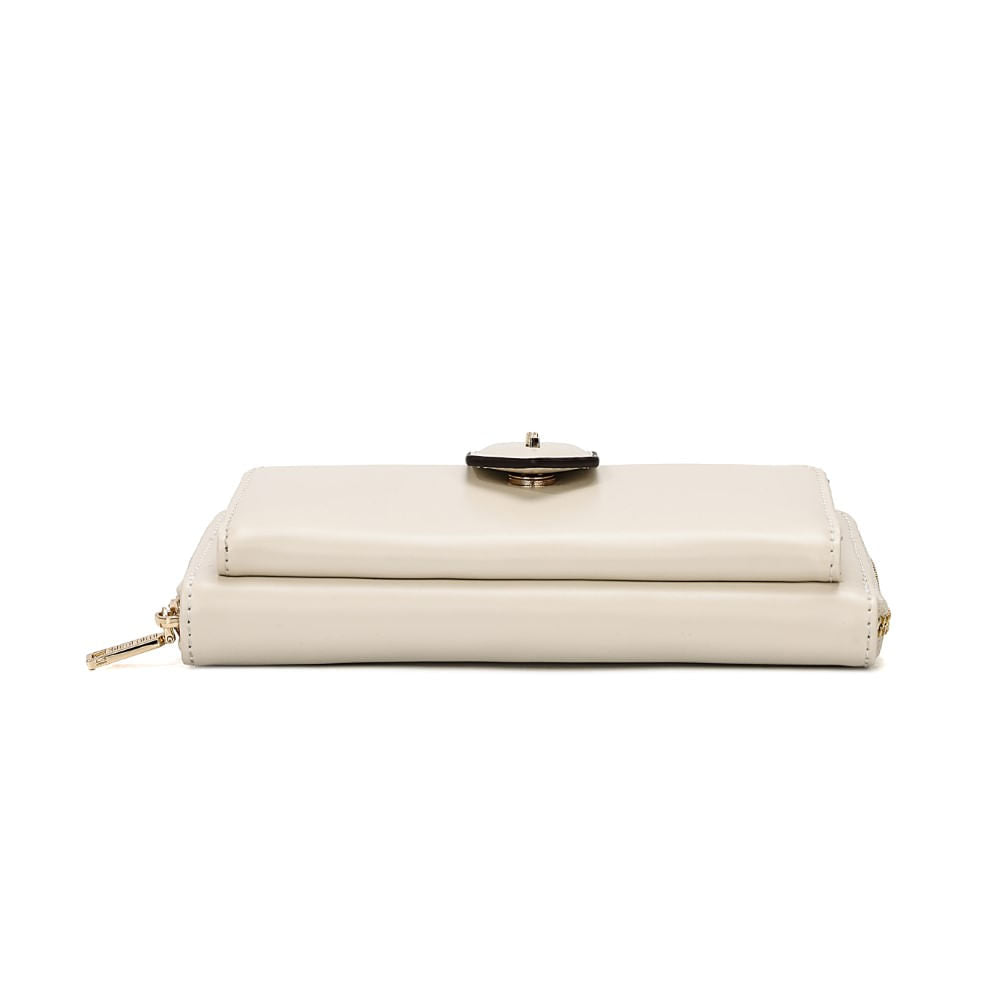 Bolsa Carteira Santa Lolla Off White Alça Transversal 