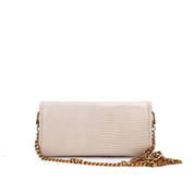 Bolsa Carteira Santa Lolla Off White Corrente Dourada