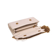 Bolsa Carteira Santa Lolla Off White Corrente Dourada
