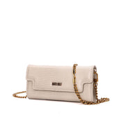 Bolsa Carteira Santa Lolla Off White Corrente Dourada