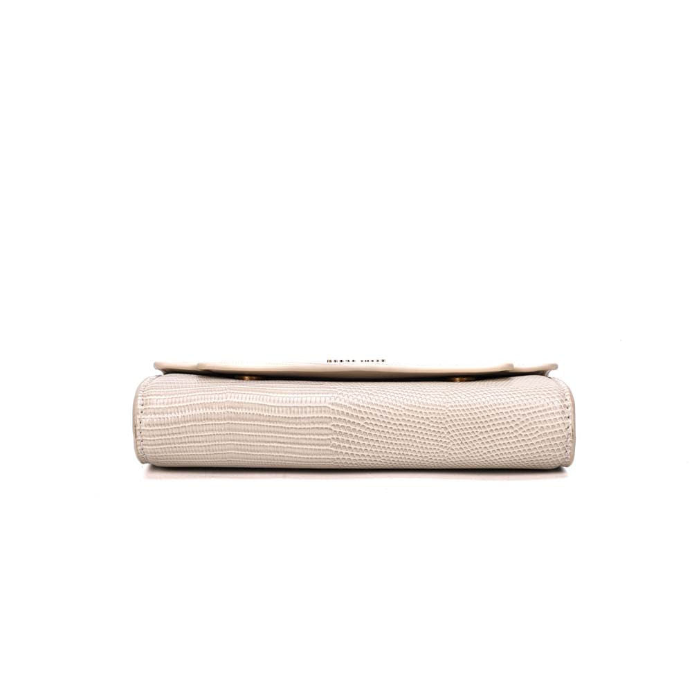 Bolsa Carteira Santa Lolla Off White Corrente Dourada