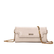 Bolsa Carteira Santa Lolla Off White Corrente Dourada